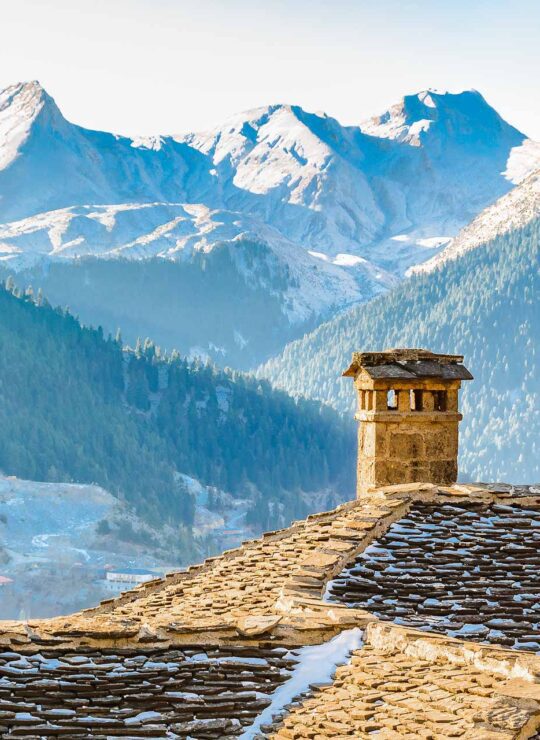 Winter Day Scene, Metsovo, Greece