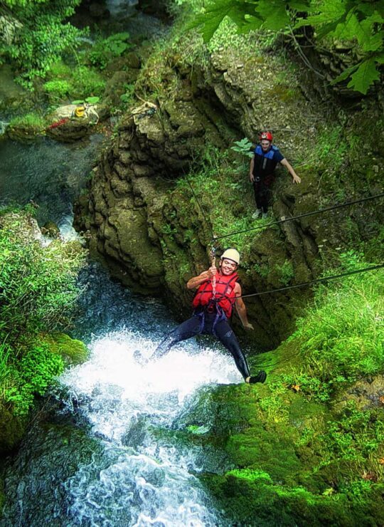 rappel canyoning