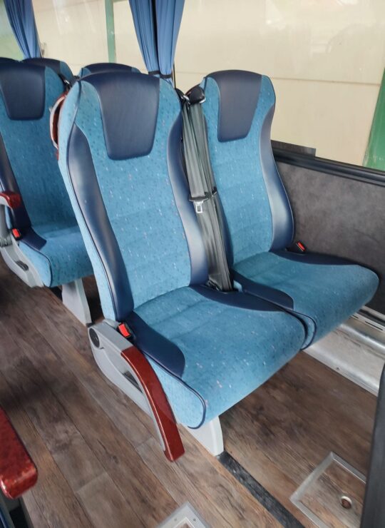 transportation with alpine zone inside the bus