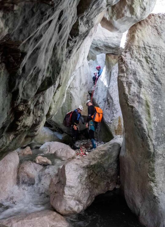 descending the canyon